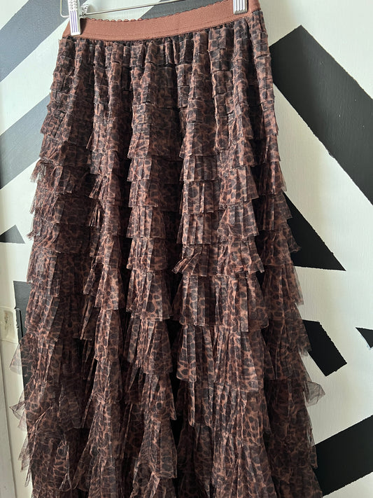 Fierce Feline Mesh Maxi Skirt