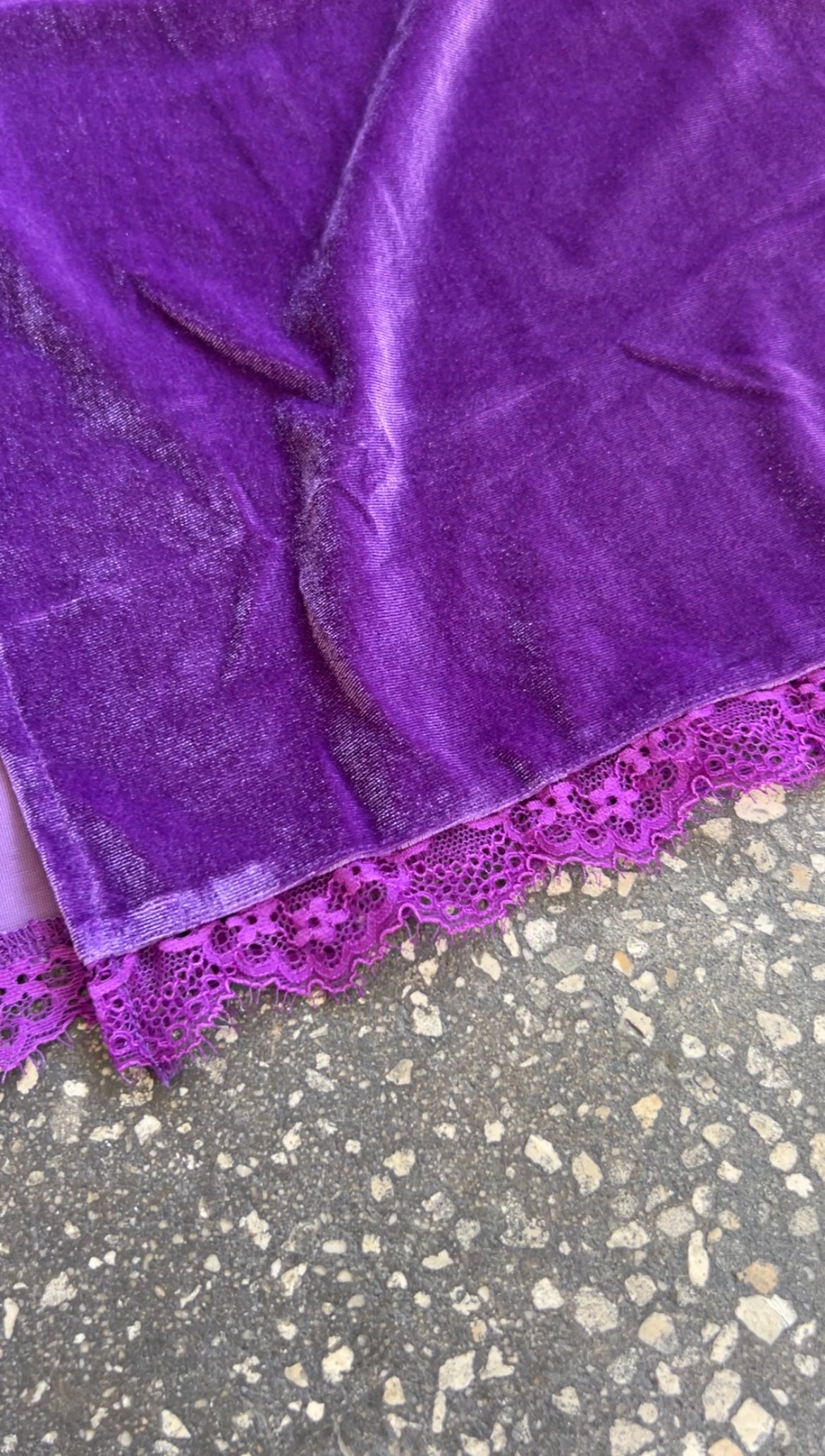 Sugar Plum Velvet Midi Skirt