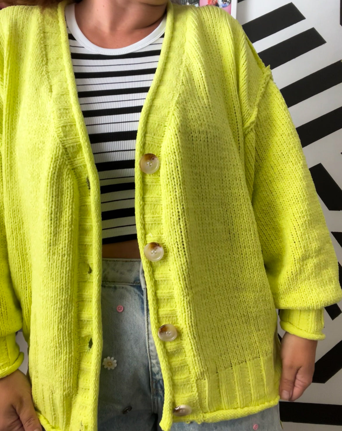 Buzzin' Electric Neon Cardigan