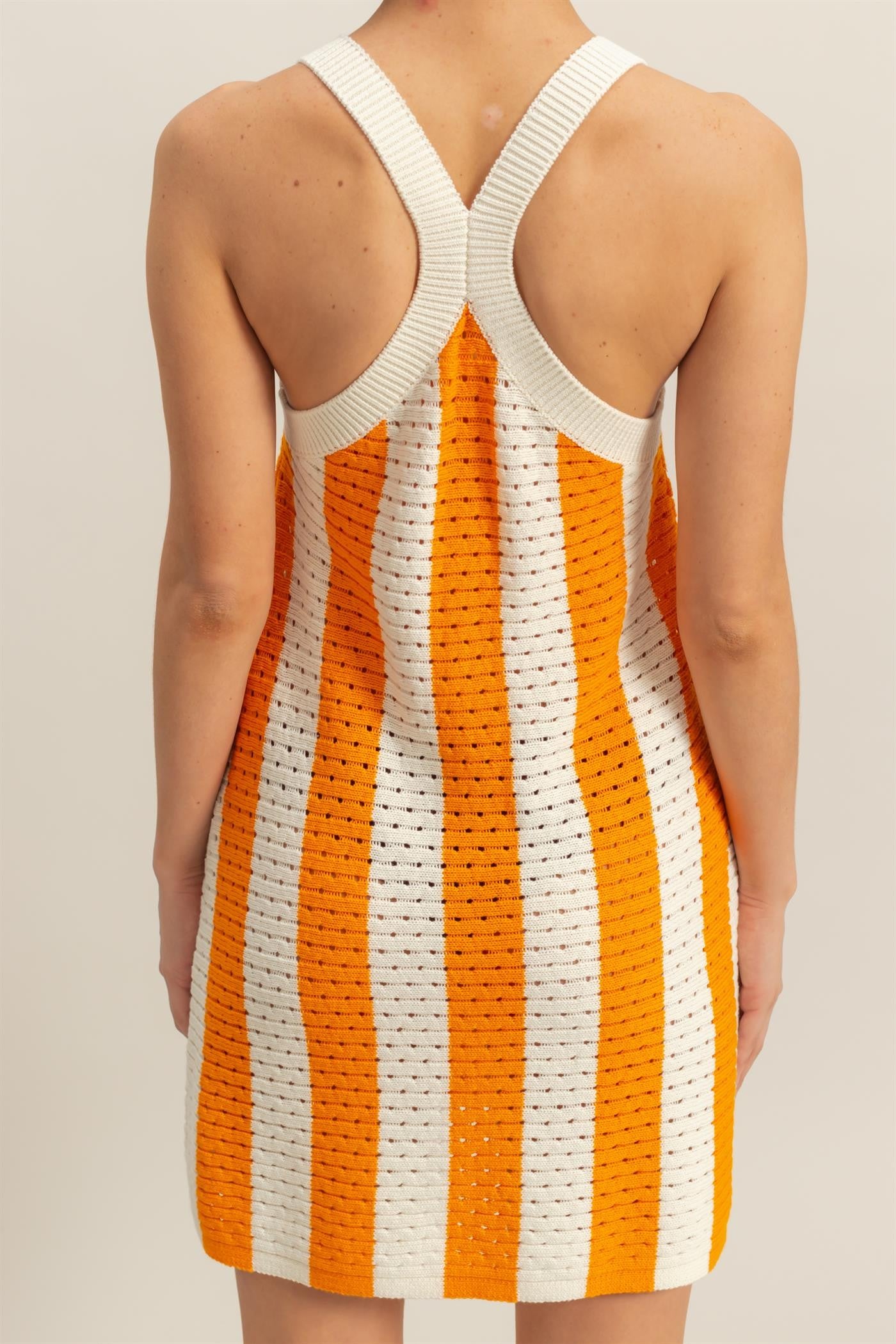 Tangerine Dream Crochet Mini Dress