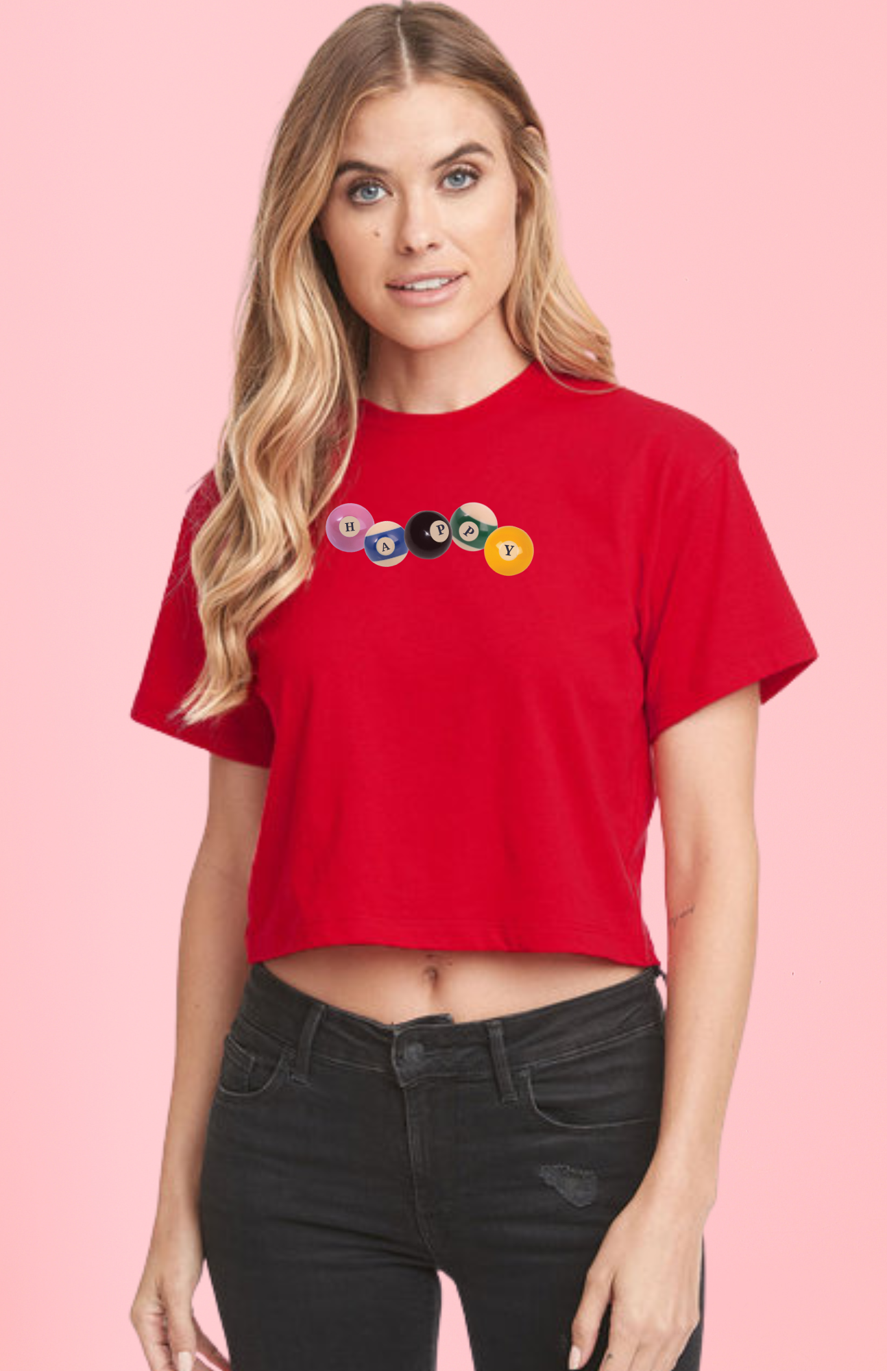 Happy as an 8 Ball Crop Top- GASCO original