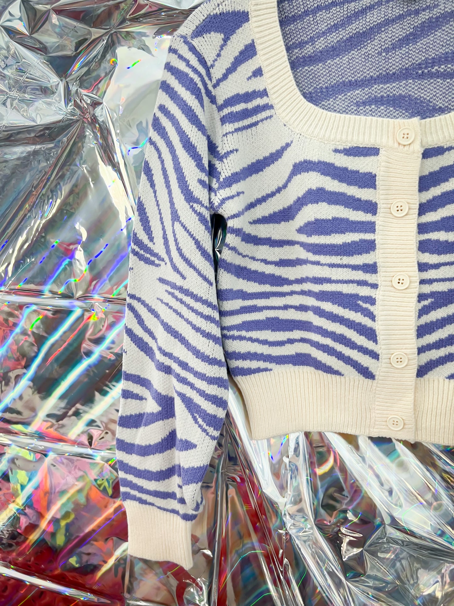 Iggy Pop Zebra Cropped Cardi