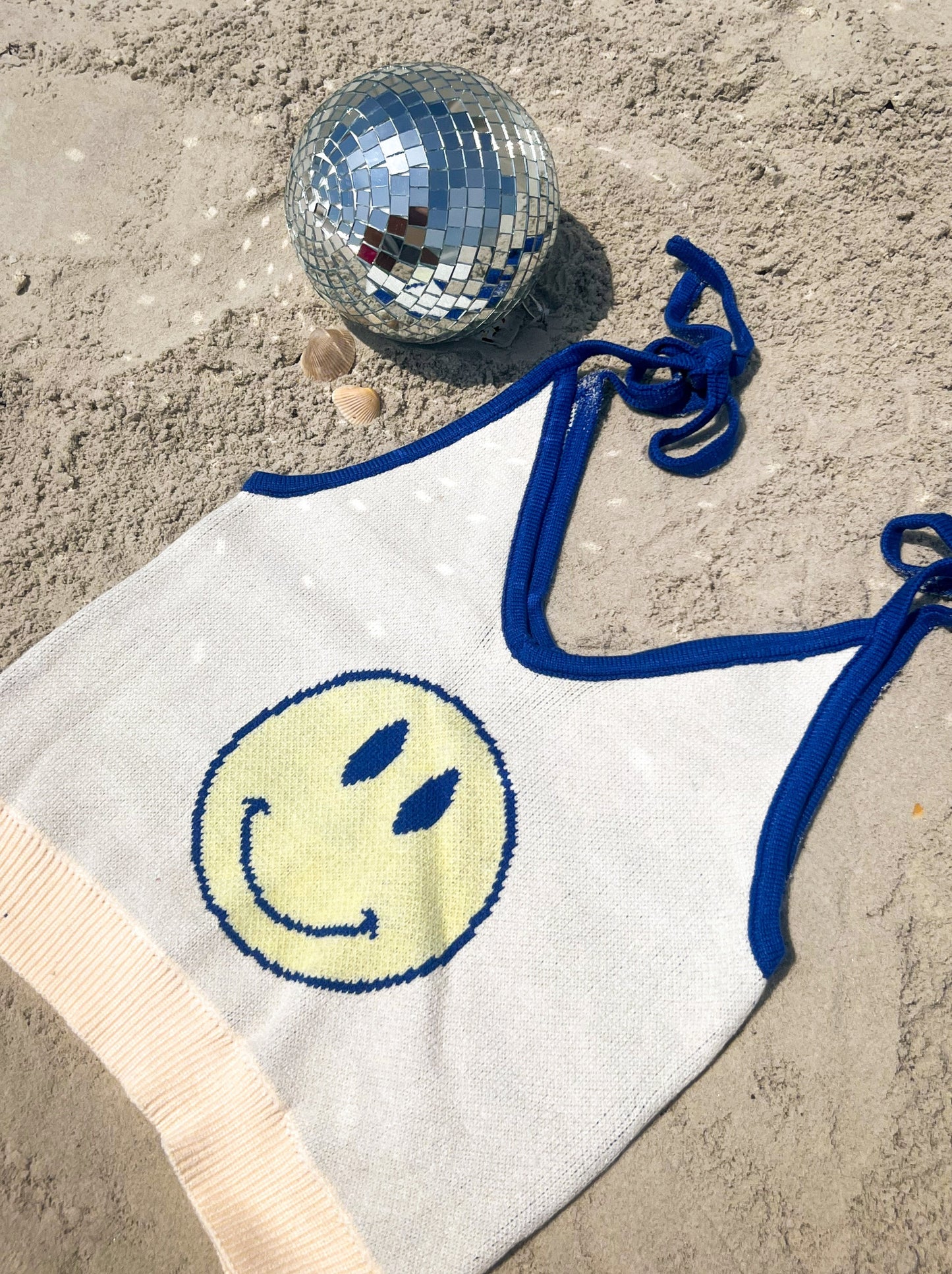 Happy Hours Knit Smiley Tank