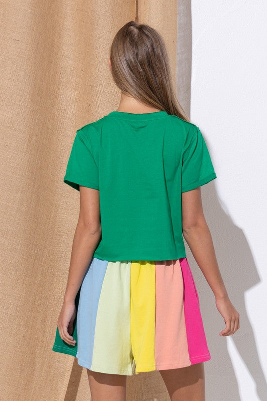 Rainbow Bright Lounge shorts - BOLD *S-3X*