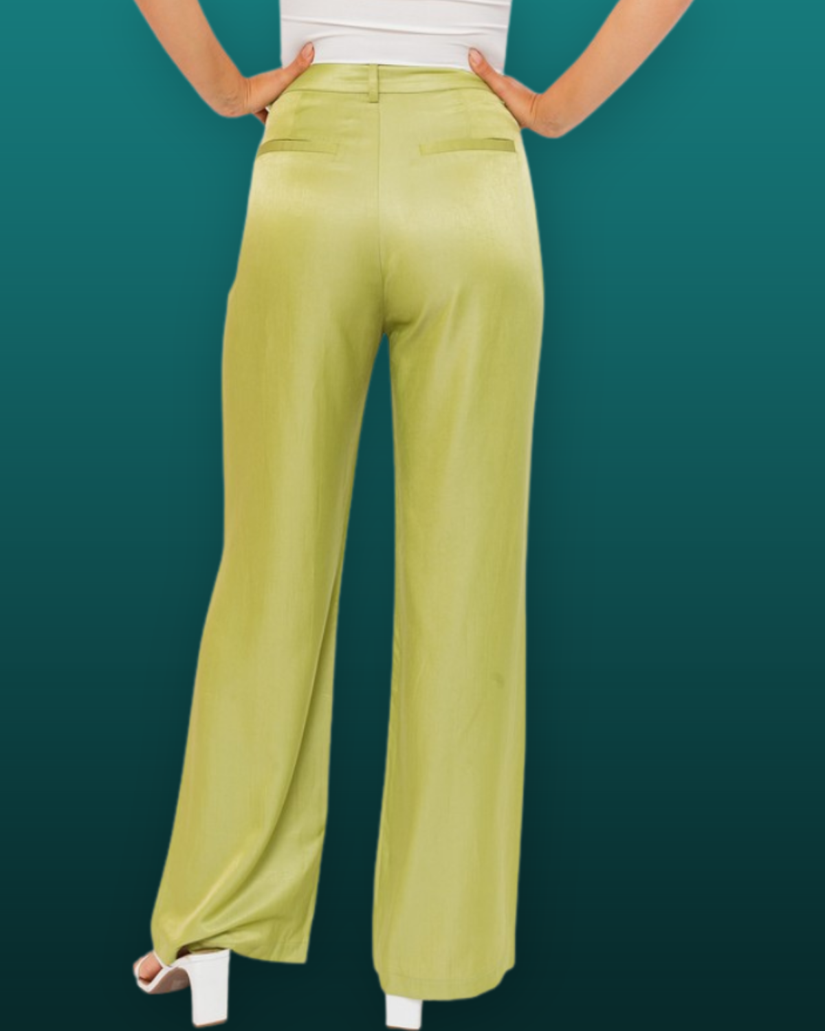 Anti-Hero Satin Trousers - Kiwi