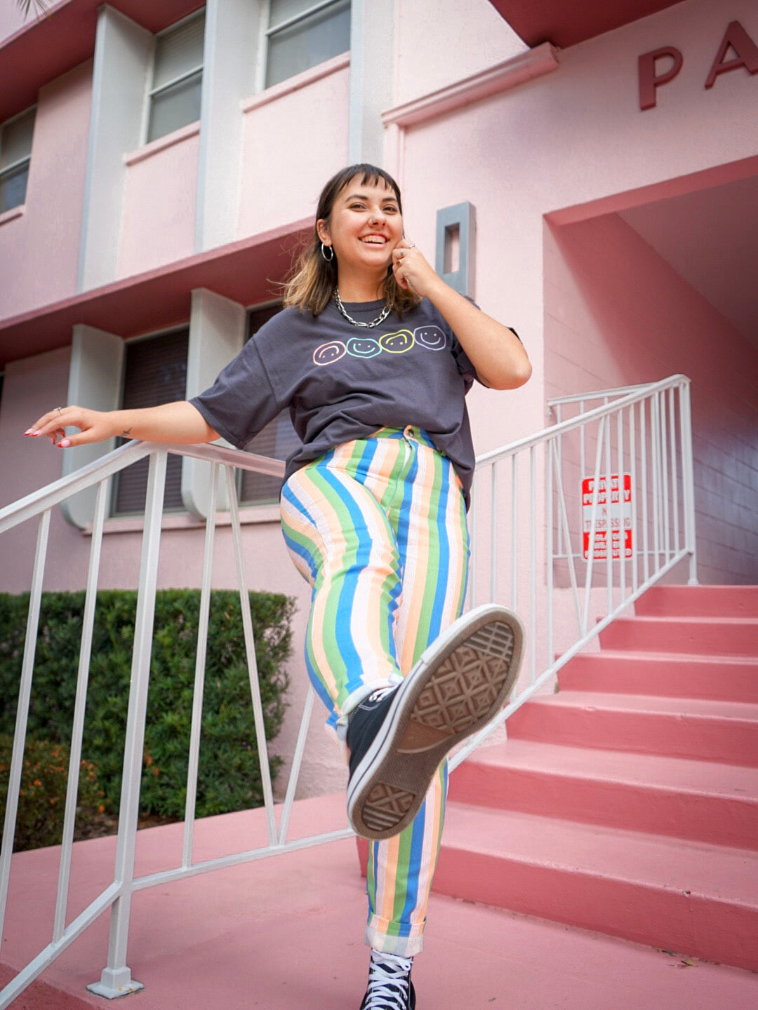 Sugar Rush Striped Mom Jeans
