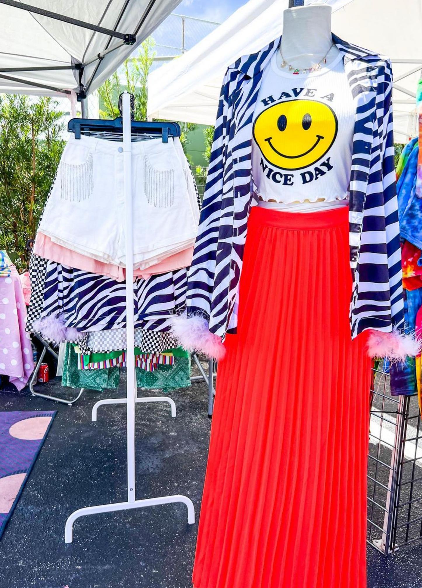 Technicolor Pleated Maxi