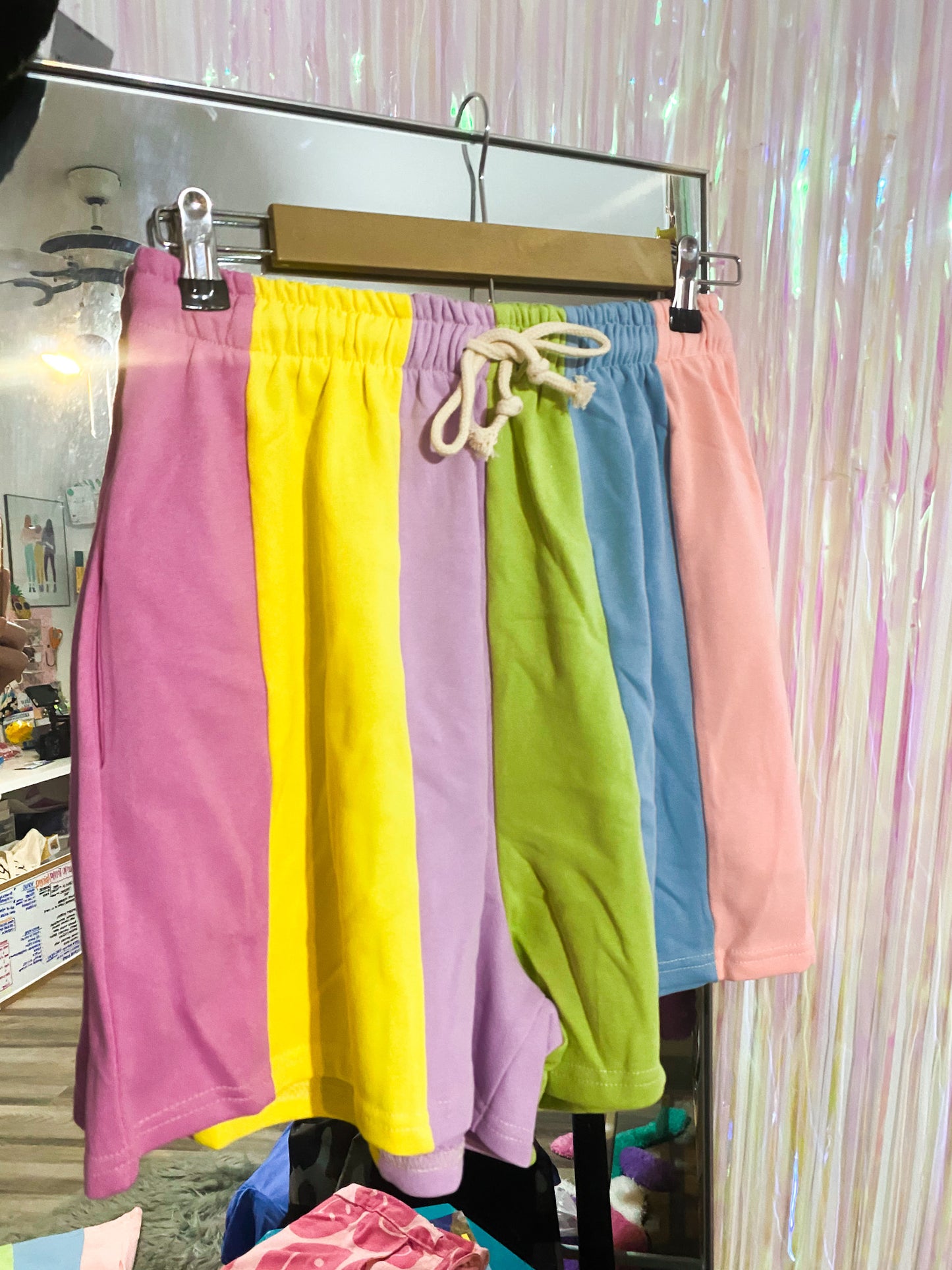 Rainbow Bright Lounge shorts - PASTEL *S-3X*