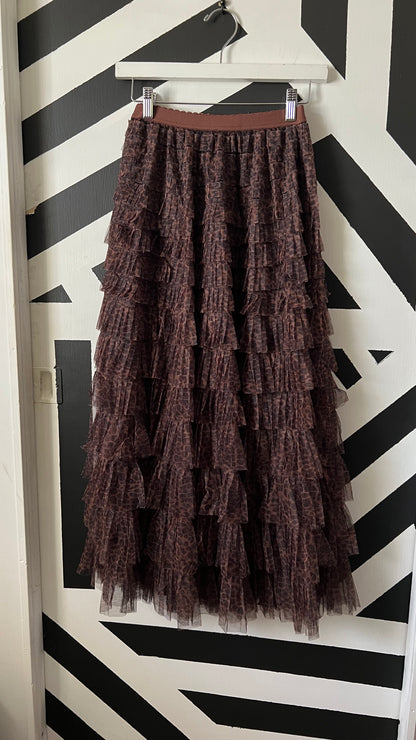 Fierce Feline Mesh Maxi Skirt