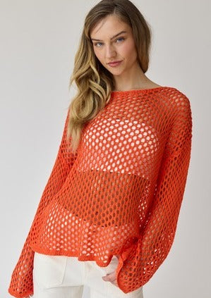 Tangerine Dreams Crocheted Top