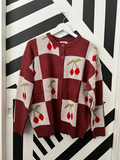Very Cherry Knit Cardigan