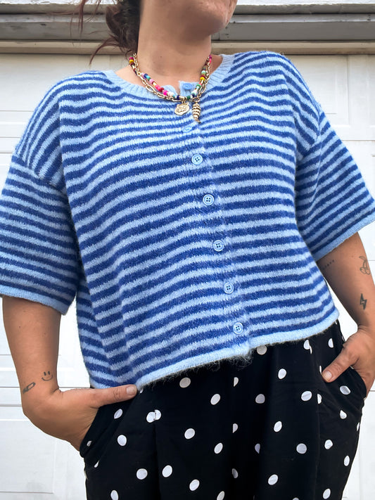 Razz Short Sleeve Knit Cardigan