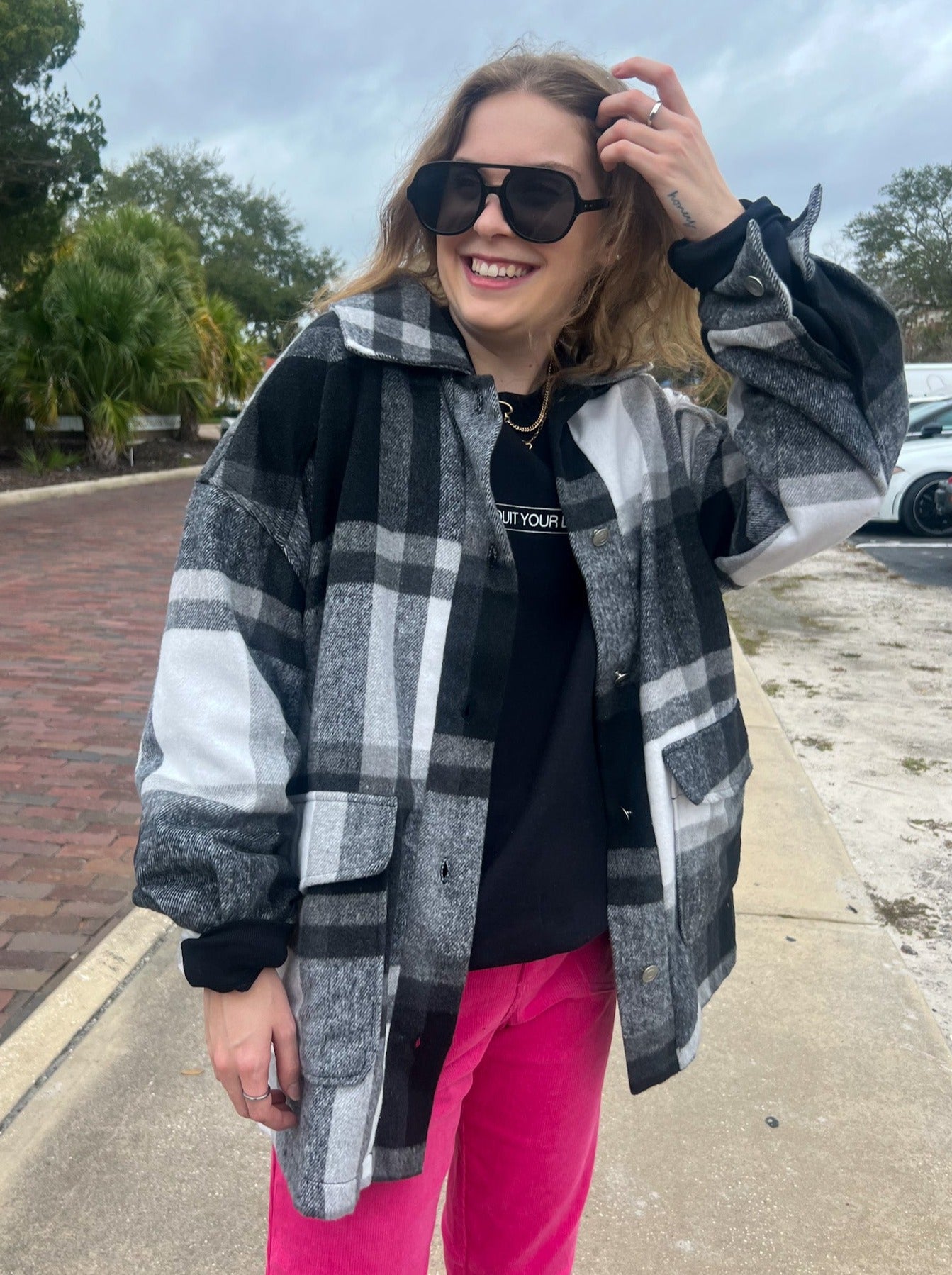 Rory Oversized Plaid Jacket