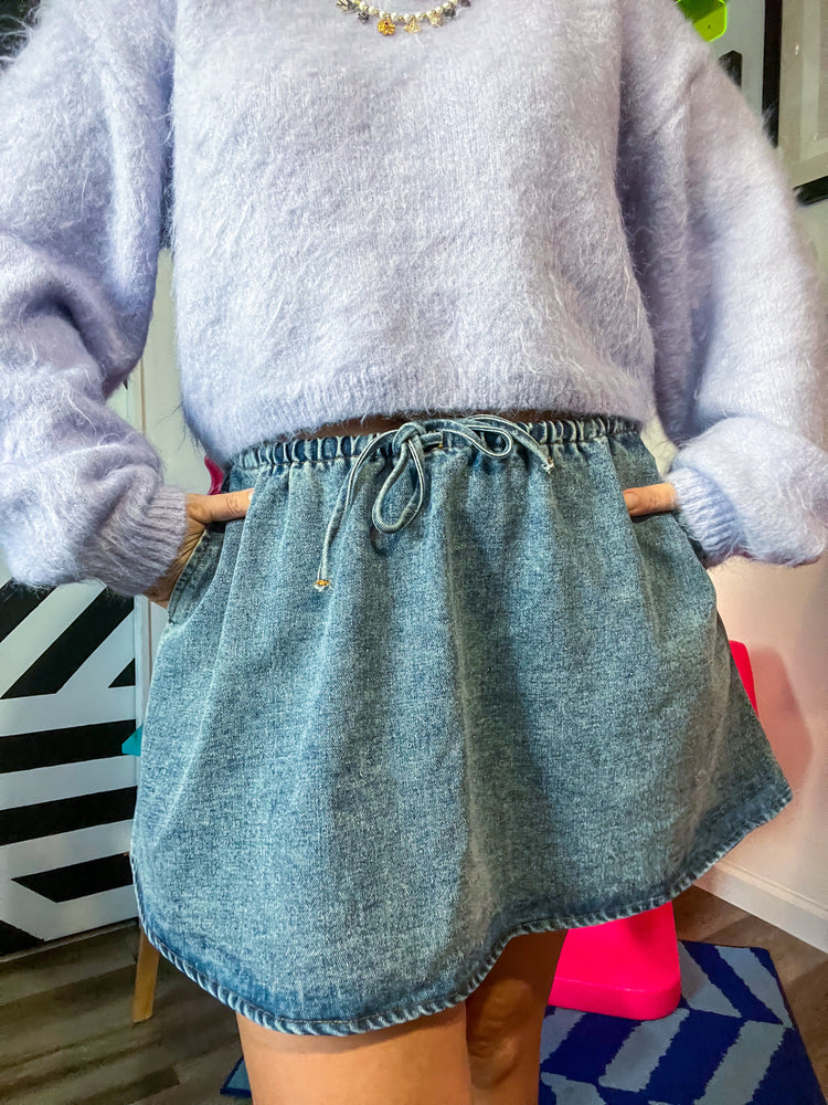 Gracie Flare Denim Mini Skirt