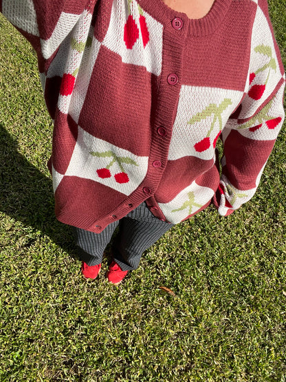 Very Cherry Knit Cardigan