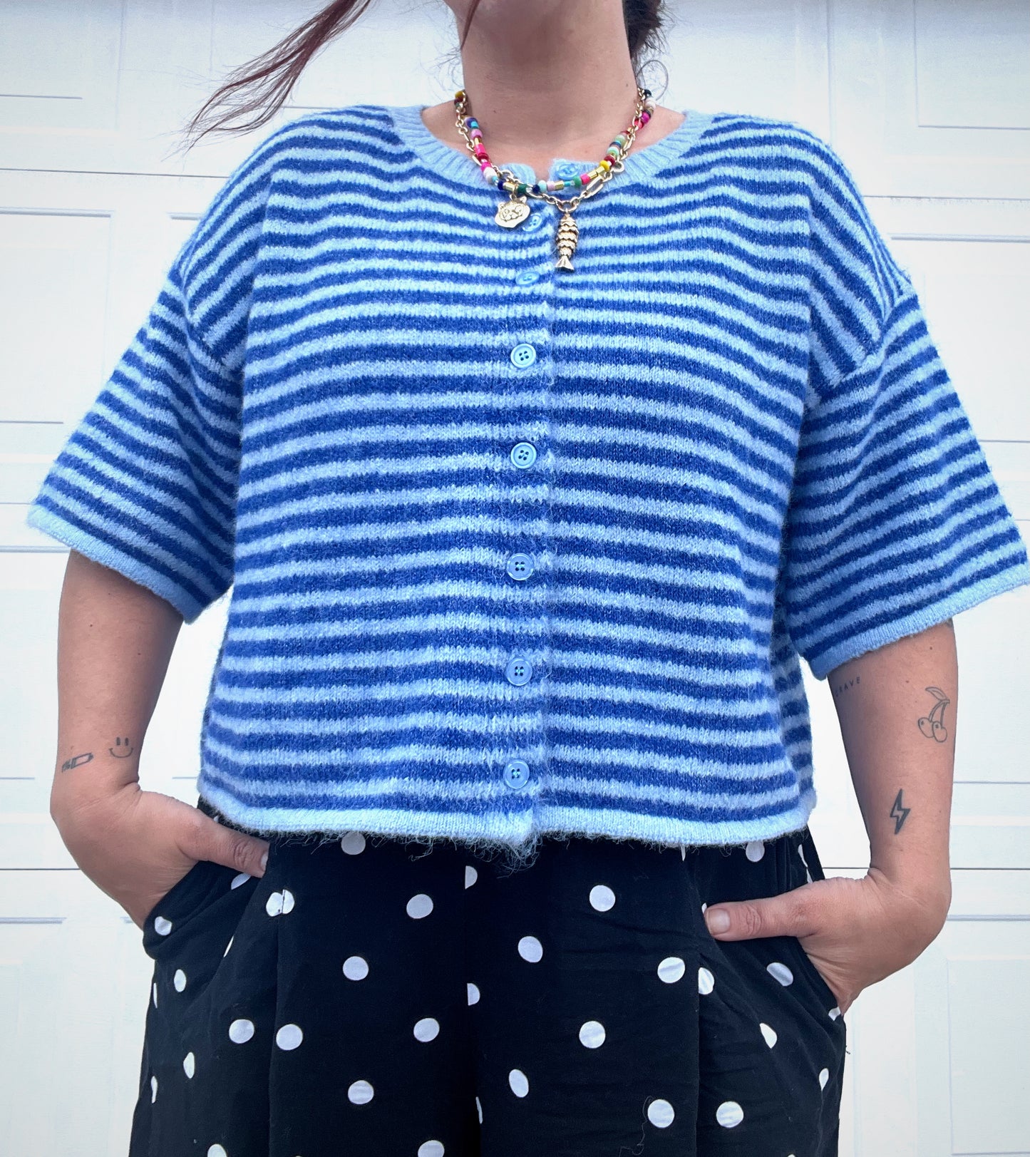 Razz Short Sleeve Knit Cardigan