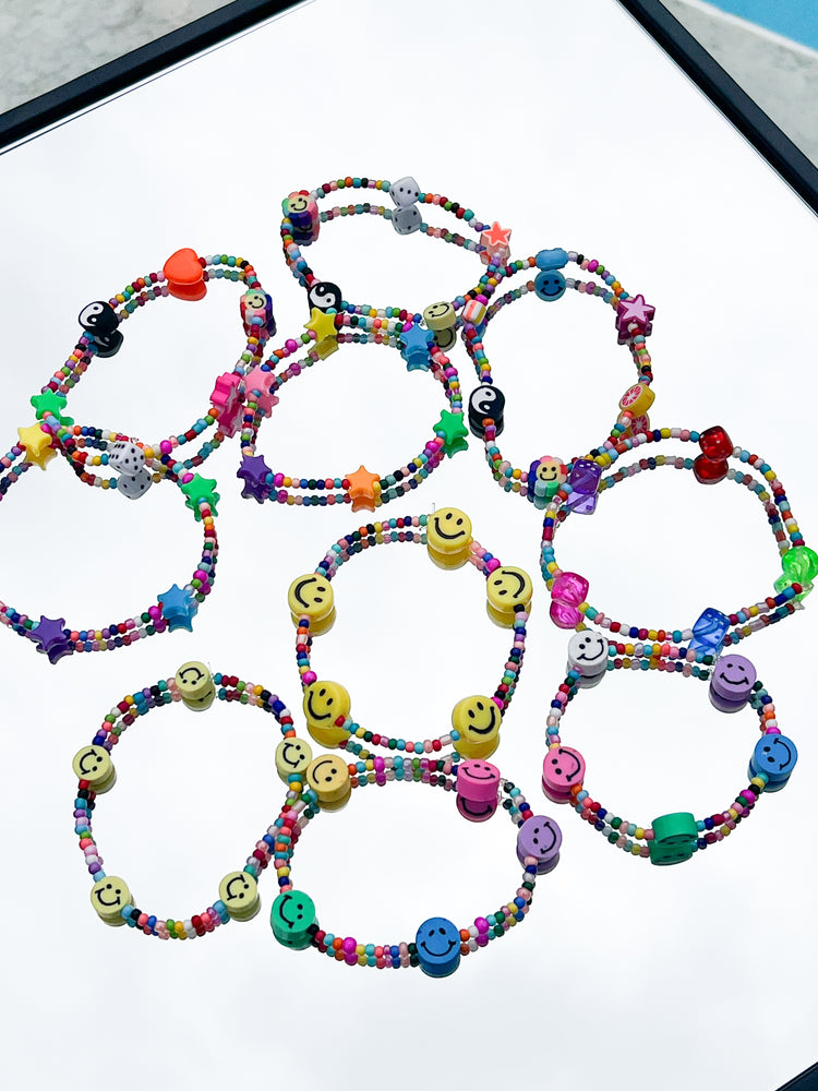 Rainbow Beaded Friendship Bracelets