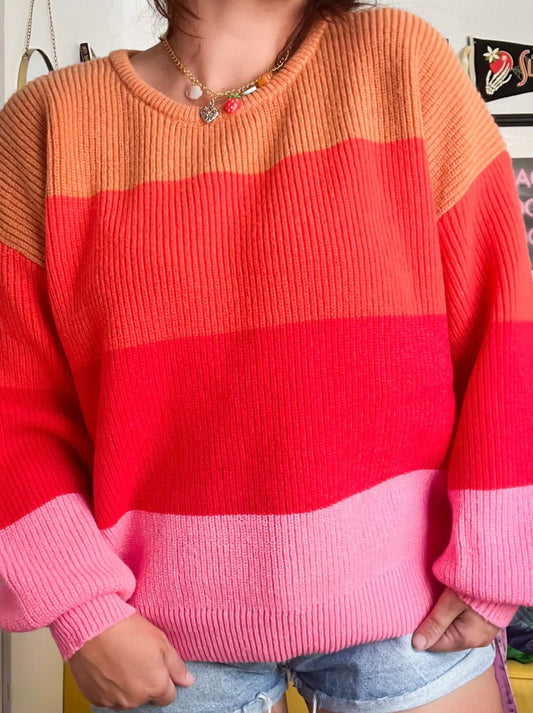 Sunset Blvd Striped Knit Sweater