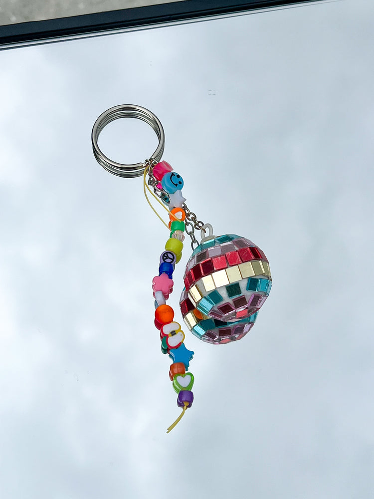 Rainbow Disco Keychain