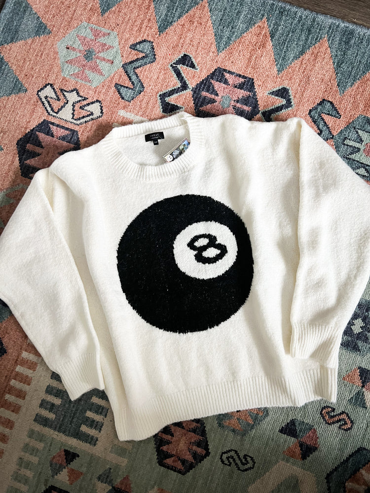 Lucky 8 Ball Knit Sweater