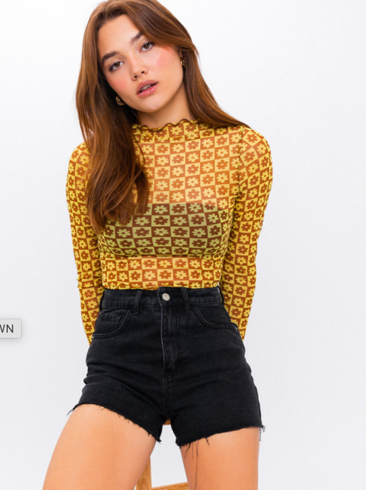 Flower Power Mesh Bodysuit