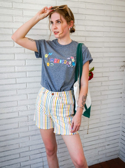 Cabana Striped A Line Wrangler Denim Shorts