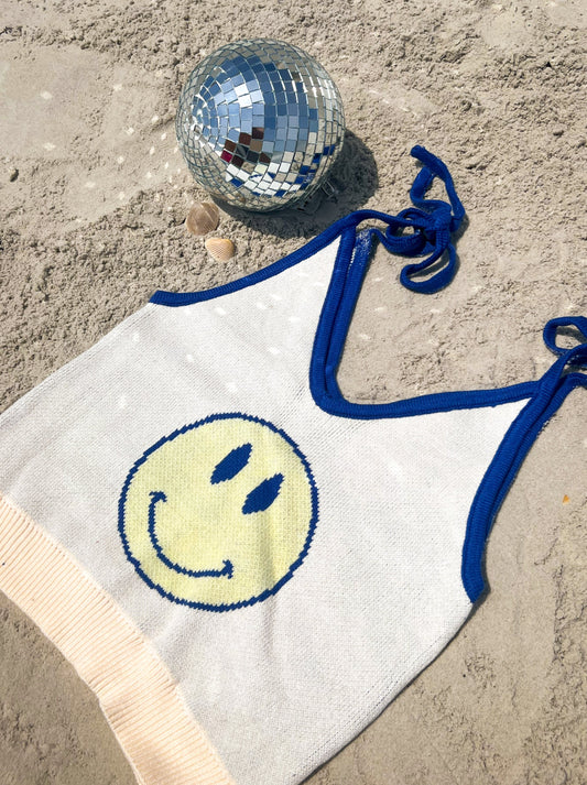 Happy Hours Knit Smiley Tank