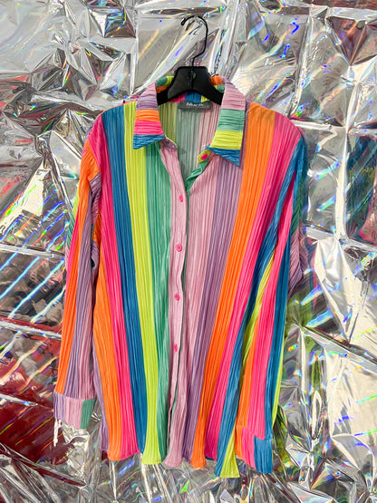 Electric Feel Rainbow Plisse Shorts Set