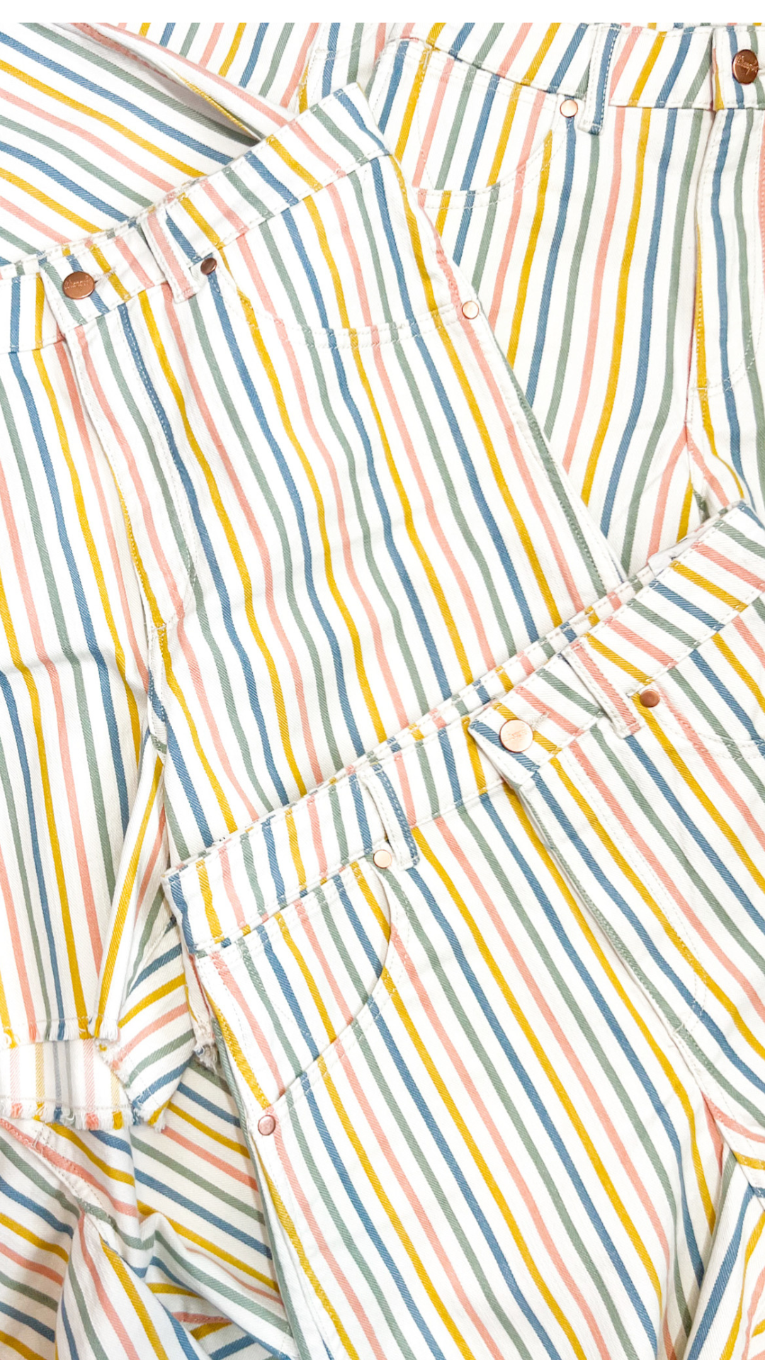 Cabana Striped A Line Wrangler Denim Shorts