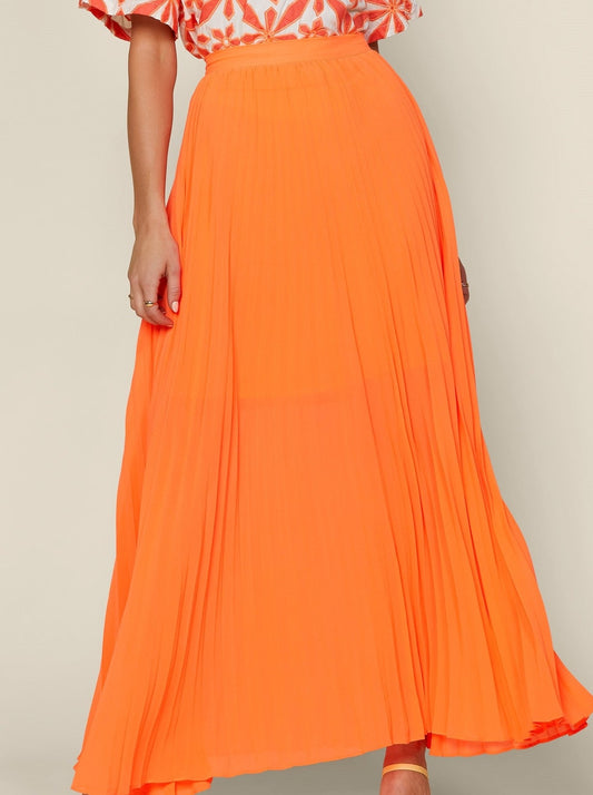 Technicolor Pleated Maxi