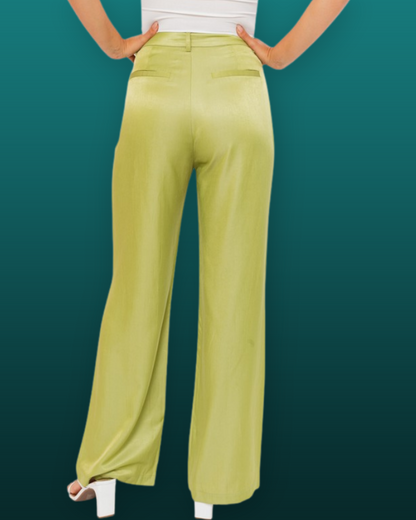 Anti-Hero Satin Trousers - Kiwi