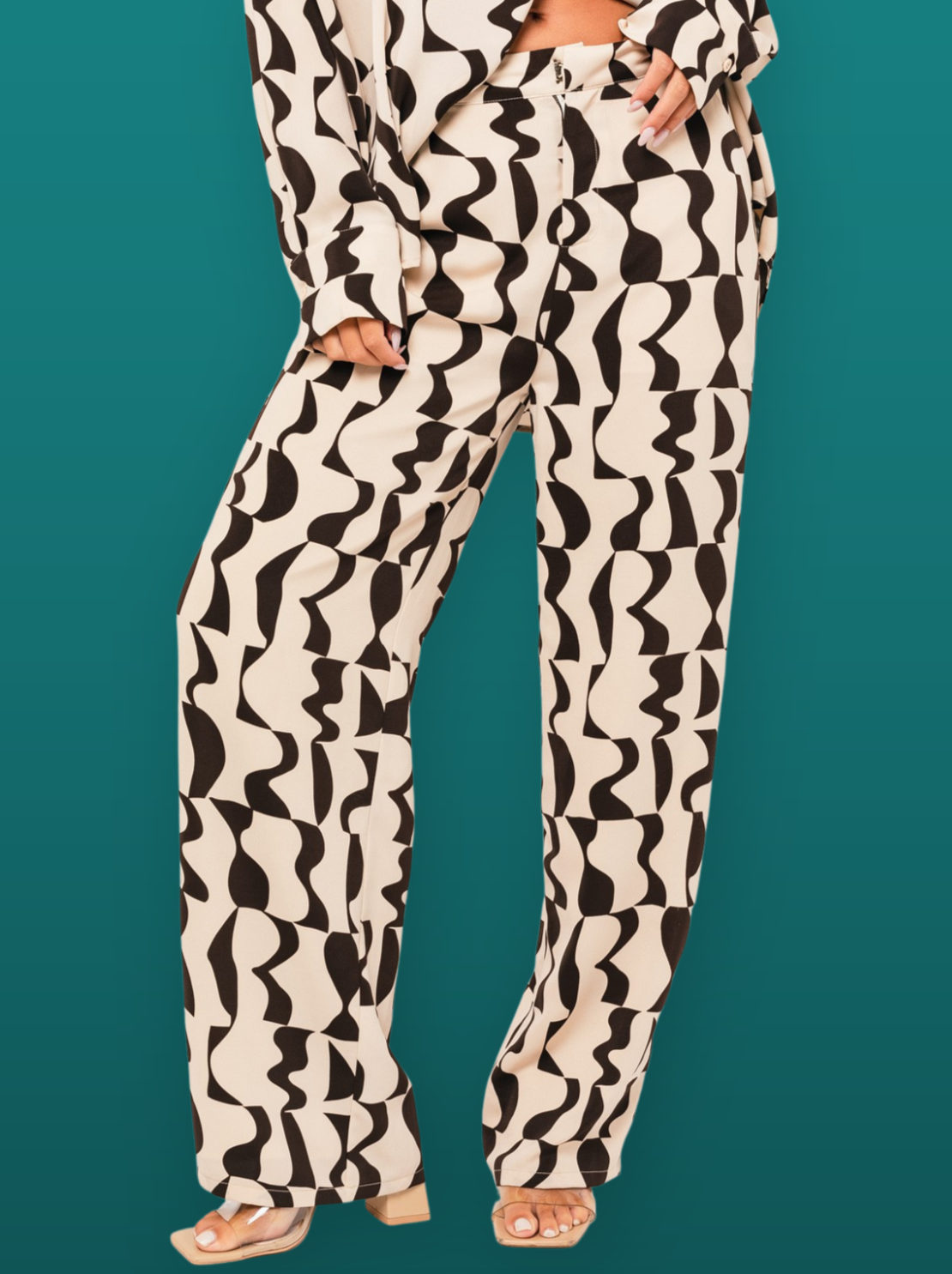 Never Sleeps Geometric Trousers