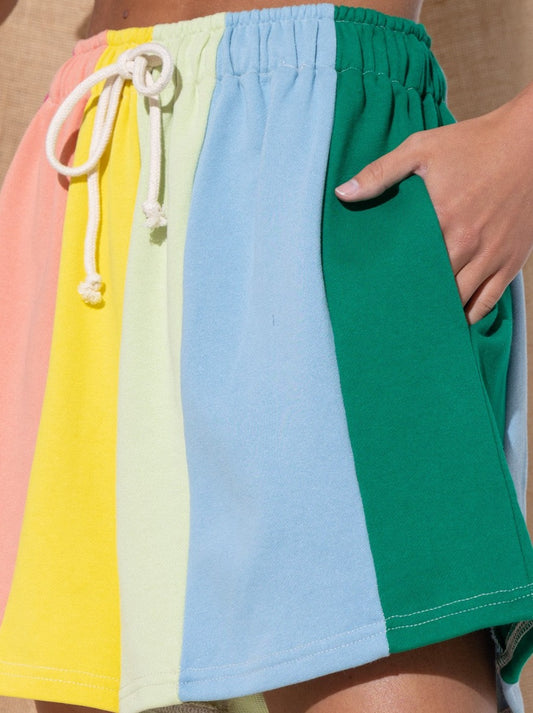 Rainbow Bright Lounge shorts - BOLD *S-3X*