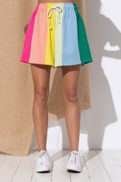 Rainbow Bright Lounge shorts - BOLD *S-3X*