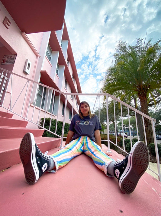 Sugar Rush Striped Mom Jeans