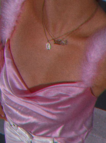 Elle Woods Satin Feather Tank