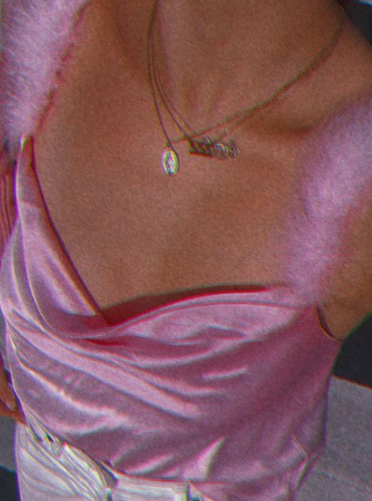 Elle Woods Satin Feather Tank