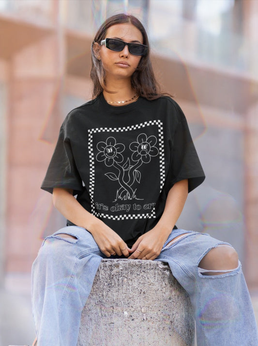 it's okay to cry mental health matters tshirt